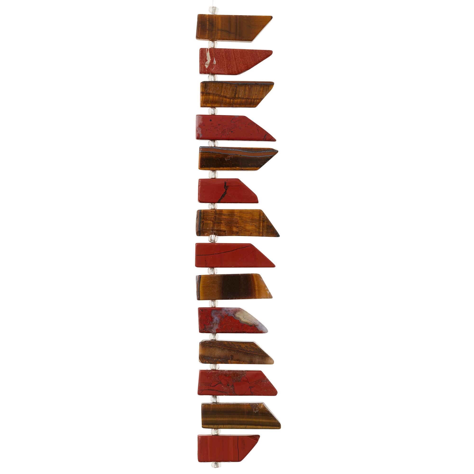 Red Jasper & Tiger Eye Stick Beads by Bead Landing™